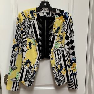 Alberto Makali🖤💛 Caged Cropped Jacket Crop Flower Stripe Courtly Check Baroque
